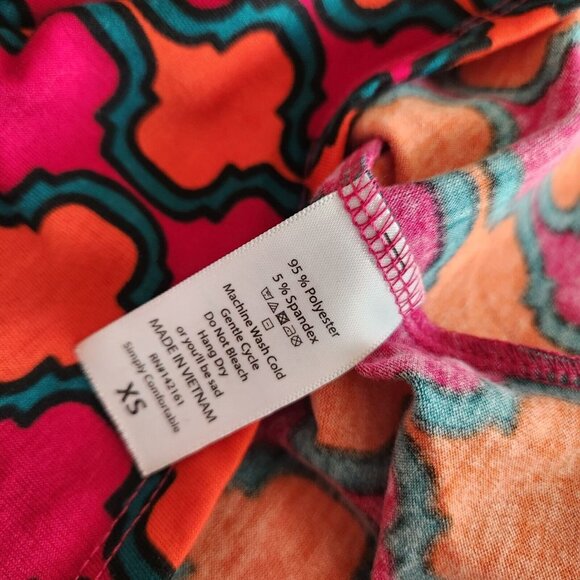 LuLaRoe Irma Short‎ Sleeve High Low Hem Tunic Top XS NWT Geometric Multi-Color - Picture 9 of 13